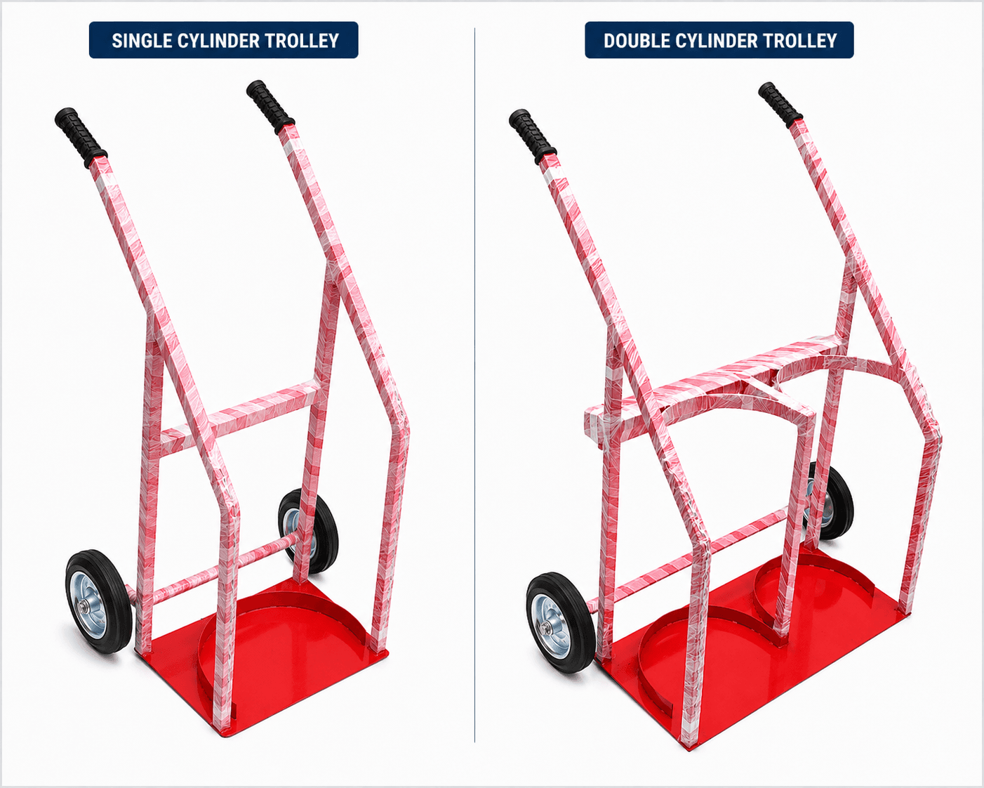 Heavy duty gas cylinder trolley